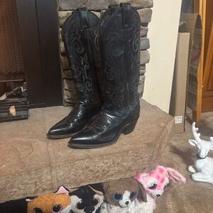 Justin Boots Kids Black Cowboy Boots